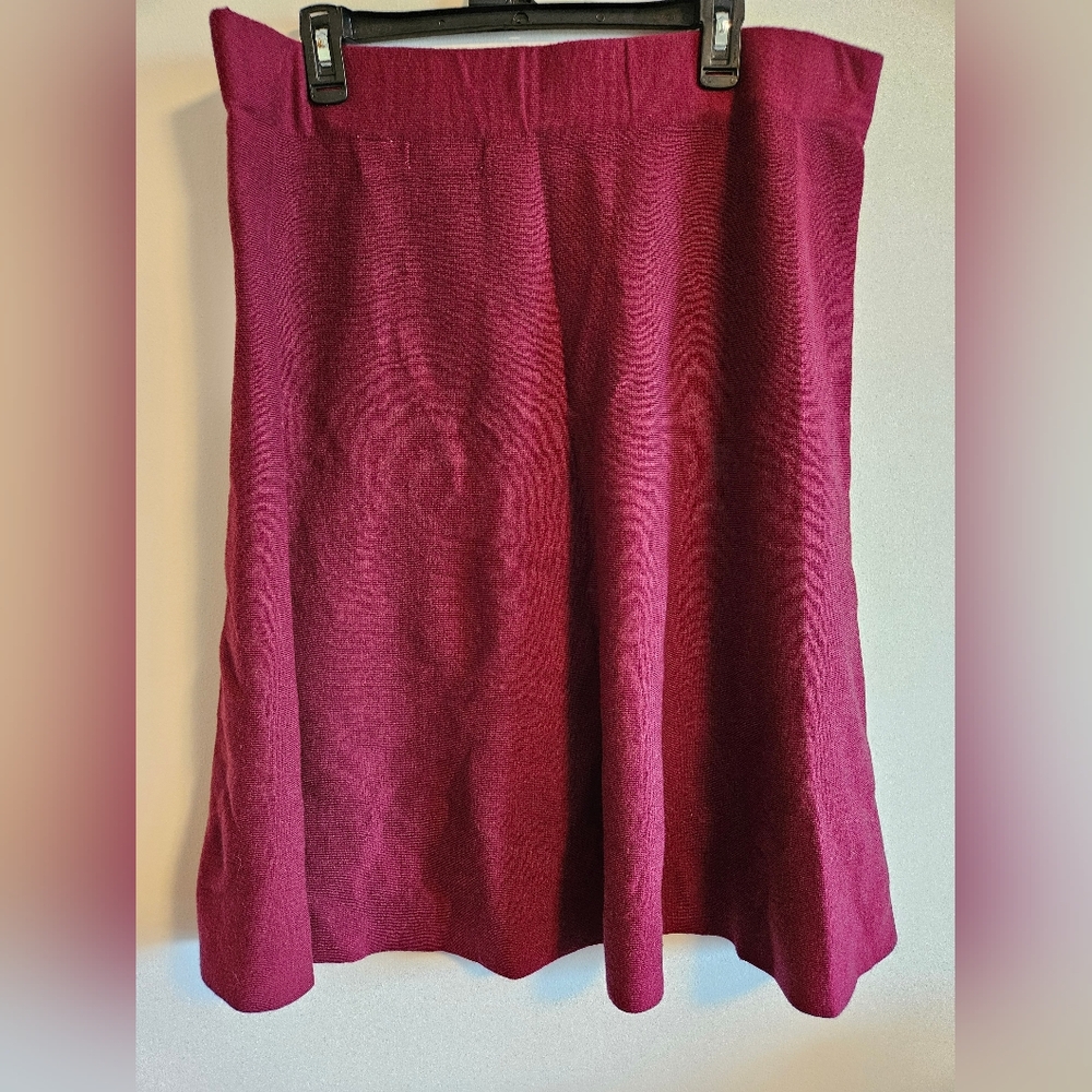 Liz Claiborne Burgundy Sweater A Line Skirt XL